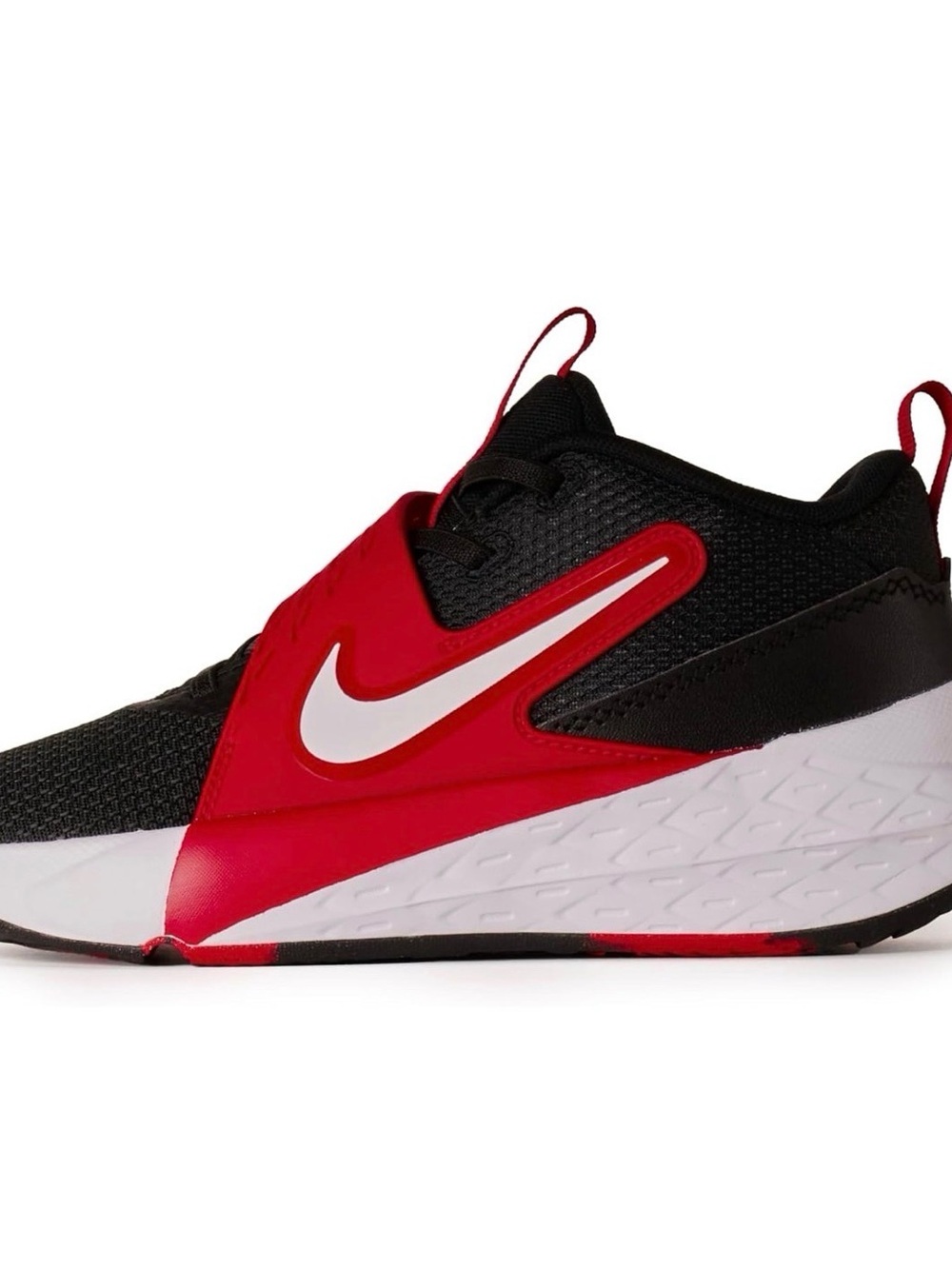Nike Kids Black and Red Swoosh Slip-On Sneakers